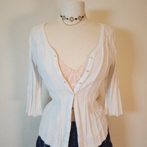 Victoria's Secret Lingerie Lace Bustier Babydoll Top‎ Pink Large